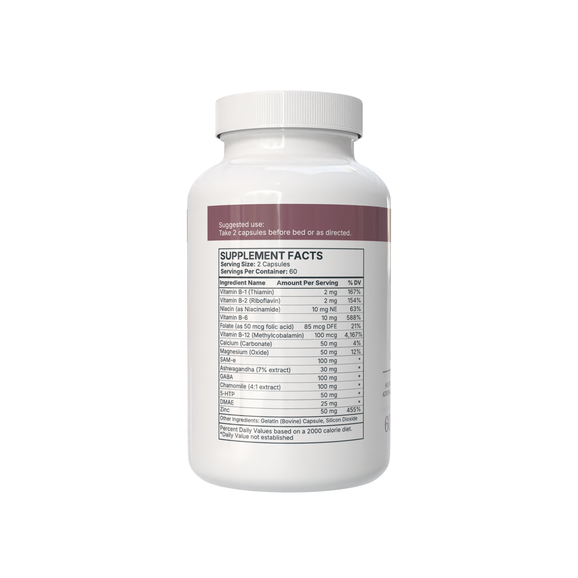 Harvest615 Stress Reset Supplement Facts