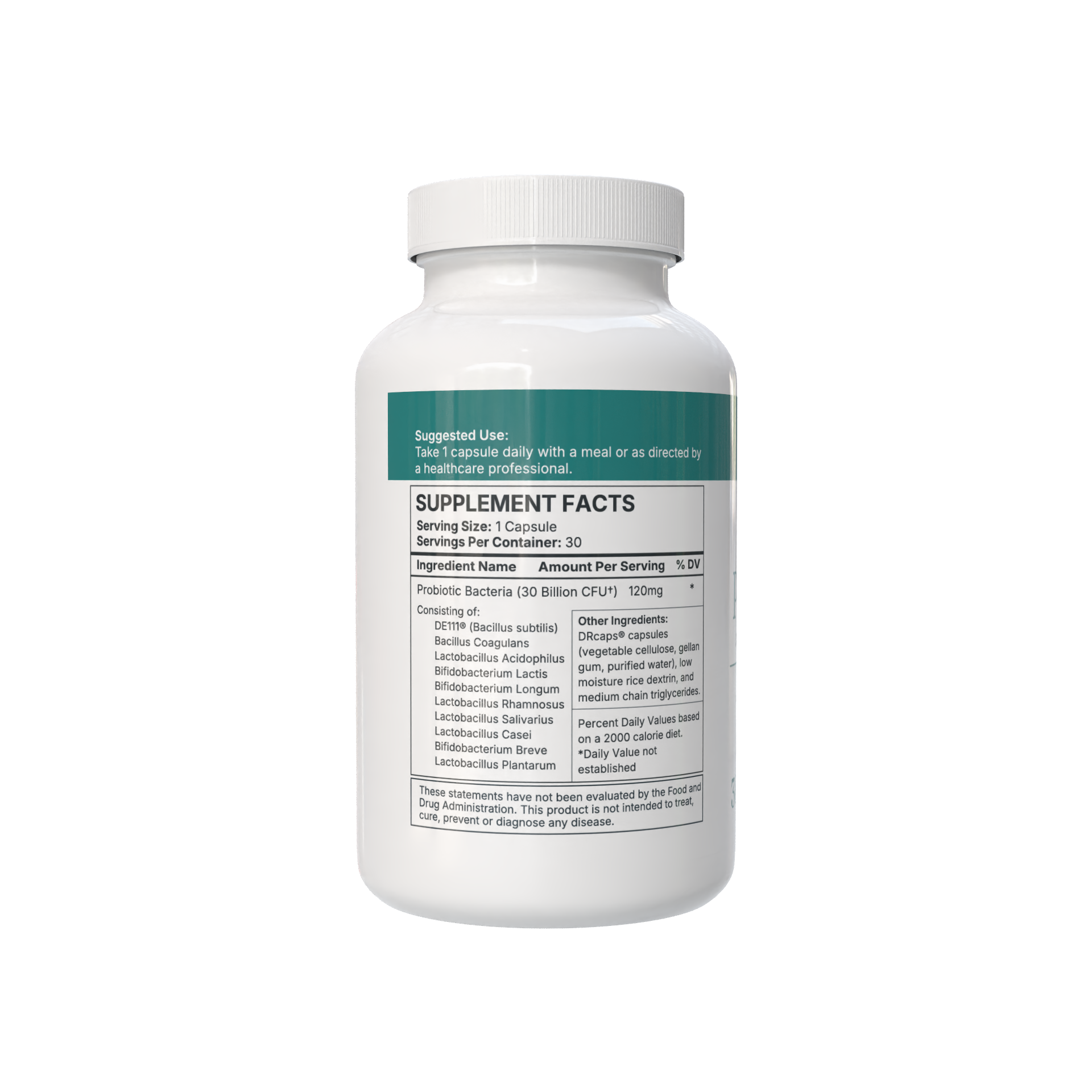 Harvest615 Probiotic Capsules Supplement Facts